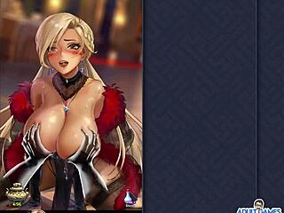 In this hentai episode, the femdom character humps her huge tits onto genesis's big cock in a kinky game.