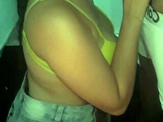 novinha taking milk close-up