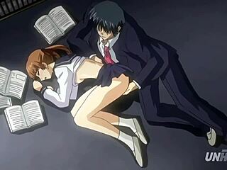 Usensurert hentai med 18-årig skolejente tatt på fersken mens hun fingrer seg på skolen