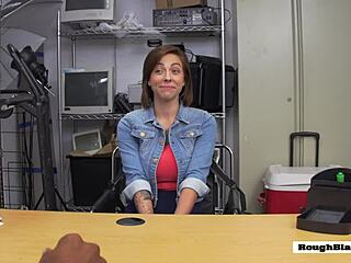 Sexy Big-Titted Chick Grabbed for Hardcore Desk Action