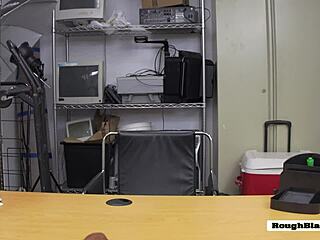 Sexy Big-Titted Chick Grabbed for Hardcore Desk Action