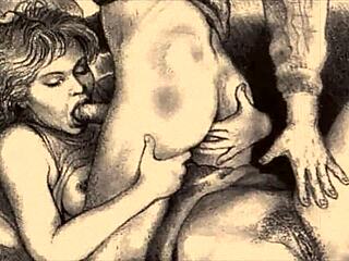 Vintage erotic illustration evokes deep emotions