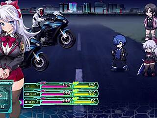 in this hentai game, you play as school police in costumes