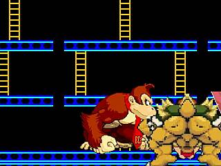Mugenr-18 Deux - Bowser Koopa And Donkey Kong Battle Mario