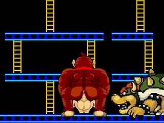 Mugenr-18 Deux - Bowser Koopa And Donkey Kong Battle Mario