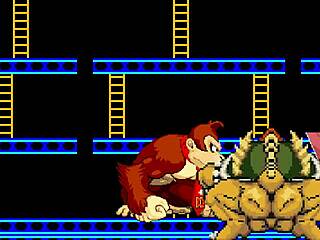Mugenr-18 Deux - Bowser Koopa And Donkey Kong Battle Mario