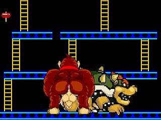Mugenr-18 Deux - Bowser Koopa And Donkey Kong Battle Mario