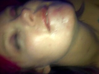 Escort Cherry with Fake Tits and Tattoos Takes Facial Cumshot from Amateur Hooker Client