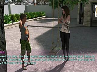 A wife and stepmother explores family game dynamics in homemade setting