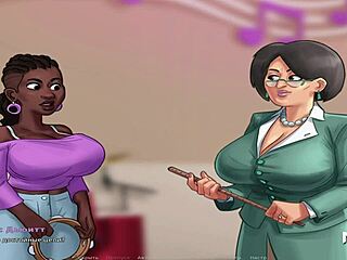 Sommartidssaga: Milf tjej visar oralskills med flöjt i hentai