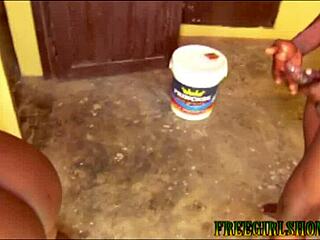 I fucked her hard in the bathroom for her valentine gift like never before