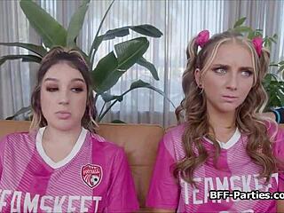 Soccer trainer gets chicks squirting after intense session