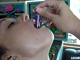 Solo Petite Teen Bailey Toying Her Tight Wet Pussy