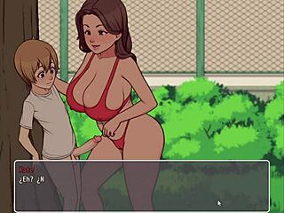 Hentai-Spiel: Alltag auf dem Land Teil 11: Beim Spannen am Pool erwischt