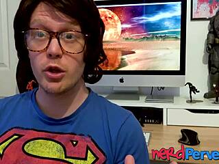 two lucky nerds get blown by insatiable uk slut