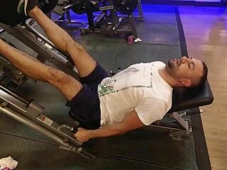 At The Gym Without Panties Training With Desire