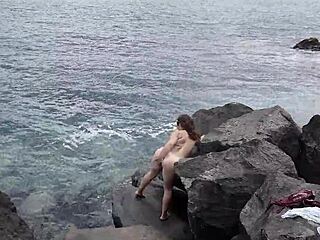 unexpected beach encounter with nudist and husband