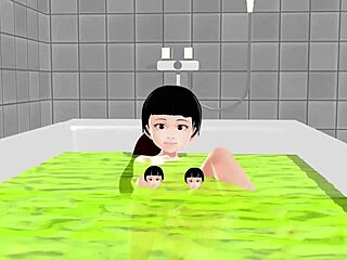koko a strips everything in the bath for you 😊