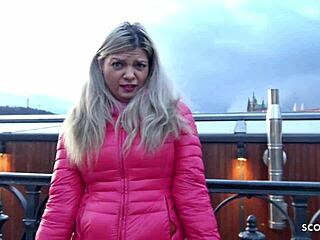 german scout got french curvy teen bella to fuck at street pickup casting