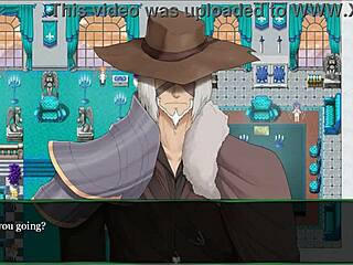 Entering holy cathedral in Succubus Covenant hentai game to find half-naked blonde goddess angels