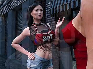 Cheating slut fingered and sucked in cartoon missionary gameplay