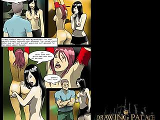 สาวการ์ตูนร้องครวญครางจากควยใหญ่ในก้นเมามันส์