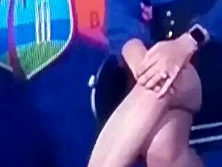 Spicy Hot Indian TV Anchor On Cricket Show