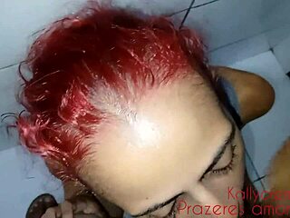 Cumming on my sister-in-law's face while she cleans the bathroom