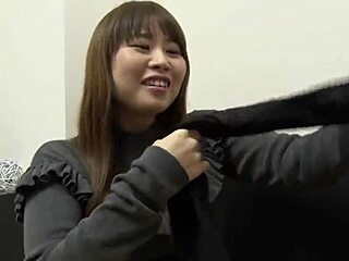 asian with big tits gives japanese blowjob in raw style