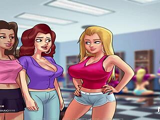 summertimesaga hot bathroom bang e4 13 with group blowjob