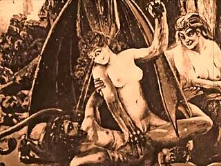 Vintage Erotic Drawings with Sensual Anime Flair