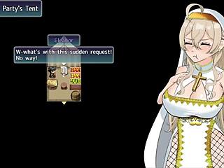 Housewife Companion Of The Hero Part 1 In Anime Game With Outdoor Toys And Blowjob Hentai Scenes.