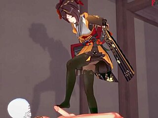 chiori's passionate blowjob in genshin impact