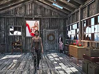 i play fallout 4 with cute anime brunette hentai porn in 3d at home