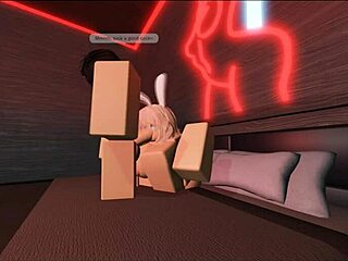 Roblox cartoon bunny gets pounded hard in wild 3D action.