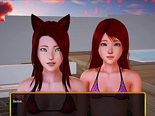 I explore my new family's redhead teen with small tits