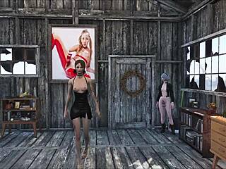 i play fallout 4 with cute anime brunette hentai porn in 3d at home