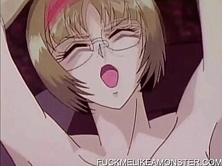 I Can't Stop Dreaming of Fisting This Anime Slut with Glasses in Hardcore Action