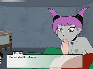 in this 18titans episode, characters in costumes explore hentai