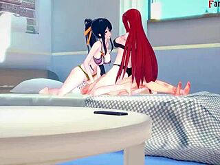 rias leaves but akeno begs for more in hs dxd ntr madness fantasy