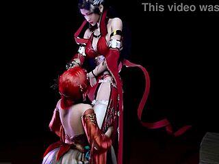 Threesome with TWO BIGBOOBS PRINCESS in HARDCORE DOGGYSTYLE - 3D Animation