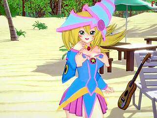 Dark Magician Girl gets slammed hard in bikini POV hentai fantasy