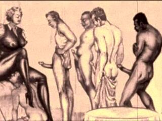 Hombre, estoy obsesionado con esta ilustración erótica vintage de cómics viejos