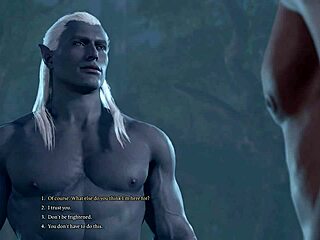 Baldur's gate 3 features detailed naked playthrough with halsin romance leading to explicit gay penis and ass sex scene without mods