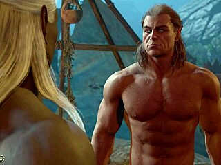 Baldur's gate 3 features detailed naked playthrough with halsin romance leading to explicit gay penis and ass sex scene without mods
