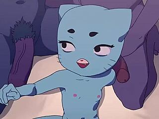 Nicole Watterson zaprasza przyjaciół na zabawę z olbrzymim kutasem w hentai deepthroat grupowym