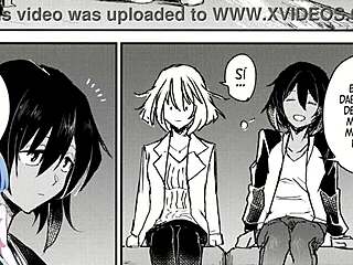 Midnight visitor explores the anime game world.