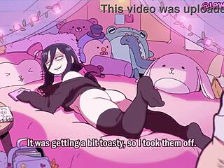 pillow princess lewdfroggo teases in solo hentai action