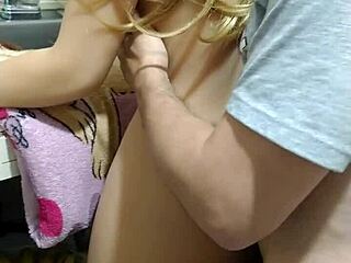 Quick fuck with my stepbrother in the kitchen using latina big ass fetish doll