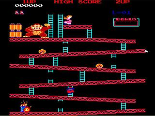 lets play donkey kong game with brunette in exciting adventure